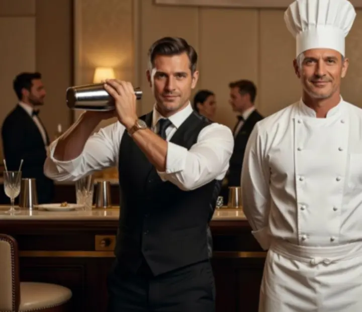 Szakértő séfek, pultmesterek és professzionális póker hostessz csapat a Harvestroom Diningben