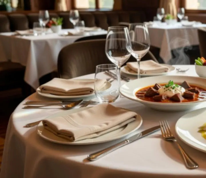 Elegáns tálalású fine dining fogások a Harvestroom Dining étteremben